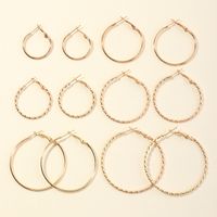 Fashion Geometric Circle Earrings Wild Metal C-shaped Earrings Wholesale sku image 1
