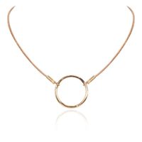 Cross-border European And American Fashion Alloy Ring Single Layer Necklace Personality Lady Gold Necklace Neck Accessories 15090 sku image 1