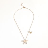 Korean Style Personalized Simple Super Fairy Mori Style Diamond Butterfly Necklace New Fashionable Temperamental All-match Cold Indie Necklace sku image 1