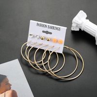 Mode Kreative Geometrische Übertriebene Herzförmige Kombination Ohrringe Set Großhandel sku image 19