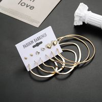Fashion Creative Geometric Exaggerated Heart-shaped Combination Earrings Set Wholesale sku image 29