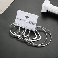 Mode Kreative Geometrische Übertriebene Herzförmige Kombination Ohrringe Set Großhandel sku image 30