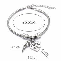 Cross-border New Arrival Bracelet Necklace Keychain European And American Personalized Creative Heart Wings Necklace Keychain Bracelet Jewelry sku image 4