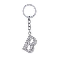 Hot-selling Fashion 26 English Letters Diamond Keychain  Wholesale sku image 2