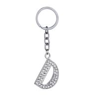 Hot-selling Fashion 26 English Letters Diamond Keychain  Wholesale sku image 4