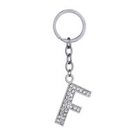 Hot-selling Fashion 26 English Letters Diamond Keychain  Wholesale sku image 6