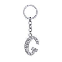 Hot-selling Fashion 26 English Letters Diamond Keychain  Wholesale sku image 7