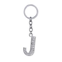 Hot-selling Fashion 26 English Letters Diamond Keychain  Wholesale sku image 10