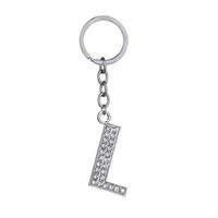 Hot-selling Fashion 26 English Letters Diamond Keychain  Wholesale sku image 12