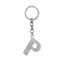 Hot-selling Fashion 26 English Letters Diamond Keychain  Wholesale sku image 16