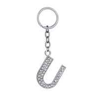 Hot-selling Fashion 26 English Letters Diamond Keychain  Wholesale sku image 21