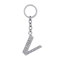 Hot-selling Fashion 26 English Letters Diamond Keychain  Wholesale sku image 22