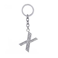 Hot-selling Fashion 26 English Letters Diamond Keychain  Wholesale sku image 24