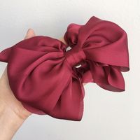 Chic Style Korean Style Multi-layer Satin Bow Steel Clip Spring Clip Hair Clips Hair Accessories Headwear For Women sku image 2