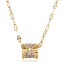 Fashion Simple And Personalized Micro-inlaid Zircon Necklace sku image 1