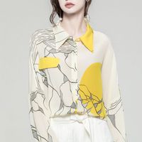Women's Long Sleeve Blouses Printing Fashion Commute Printing main image 3