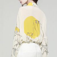 Women's Long Sleeve Blouses Printing Fashion Commute Printing main image 4