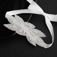 In Stock Wholesale European And American All-matching Beaded Diamond Jewelry Hand-woven Updo Hair Band Bride Wedding Dress Headdress main image 1