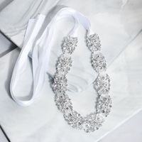 Factory Direct Sales Wedding, Marriage Headwear Simple Fashion Alloy Diamond Headband Lace Strap European And American Bride Hair Accessories main image 1