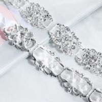 Factory Direct Sales Wedding, Marriage Headwear Simple Fashion Alloy Diamond Headband Lace Strap European And American Bride Hair Accessories main image 5