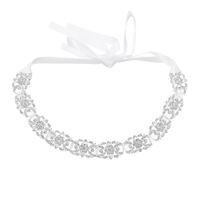 Factory Direct Sales Wedding, Marriage Headwear Simple Fashion Alloy Diamond Headband Lace Strap European And American Bride Hair Accessories main image 6