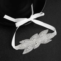 In Stock Wholesale European And American All-matching Beaded Diamond Jewelry Hand-woven Updo Hair Band Bride Wedding Dress Headdress sku image 1
