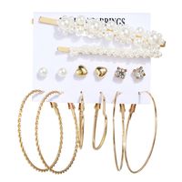 Hot Selling Tassel Earrings Creative Simple Retro  Earring Set 6 Pairs sku image 8