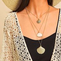 New Fashion Bohemian Style Natural Shell Gold Pendant Multi-layer Women's Necklace main image 1