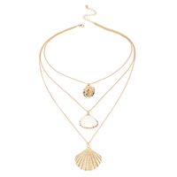 New Fashion Bohemian Style Natural Shell Gold Pendant Multi-layer Women's Necklace main image 4