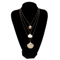 New Fashion Bohemian Style Natural Shell Gold Pendant Multi-layer Women's Necklace main image 5