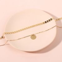 New Fashion Sequins Double Retro Exaggerated Clavicle Chain Necklace For Women main image 4