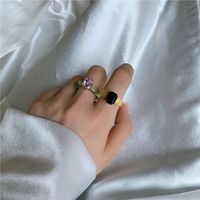 Mode Bonbon Farbe Edelstein Ring Transparent Gelee Textur Ring main image 6