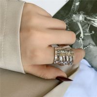 Fashion Retro Wide Version Wave Metal Index Finger Ring main image 3