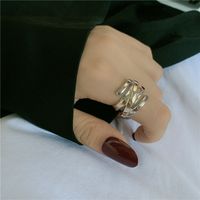 Hot Selling Retro Temperament Ring Personality Two-color Open Index Finger Ring main image 4