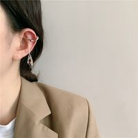 Nouvelles Boucles D'oreilles Pendentif En Cristal Demi-cercle C-ring Sans Clip D'oreille Percé En Gros main image 1