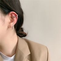 New C-ring Half Circle Crystal Pendant Earrings No Pierced Ear Bone Clip Wholesale main image 4