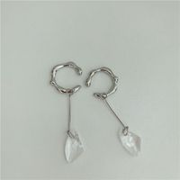 New C-ring Half Circle Crystal Pendant Earrings No Pierced Ear Bone Clip Wholesale main image 6