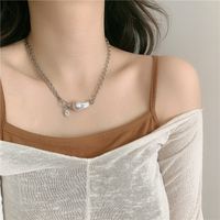 Baroque Shaped Pearl Long Copper Chain Retro Clavicle Chain Simple Palace Style Necklace For Women main image 2