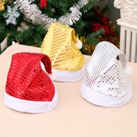 Christmas Adult Christmas Hat Sequined Christmas Decorative Cap Christmas Hat For The Elderly Party Performance Decorations Cap main image 1