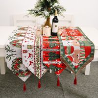 Décorations De Noël Bannière De Table En Tissu Tricoté Décoration De Noël Créative main image 1
