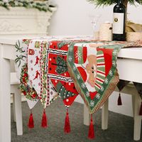 Décorations De Noël Bannière De Table En Tissu Tricoté Décoration De Noël Créative main image 5