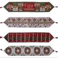Christmas Decorations Knitted Cloth Table Banner Creative Christmas Decoration main image 4