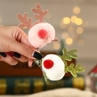 Christmas Decorations Antlers Hairpin Barrettes New Christmas Gift Headdress For Children And Kids Present Small Gift main image 1