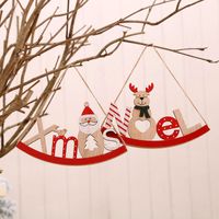 2020 New Christmas Decorations Swing Wooden Horse Christmas Letter Card Can Be Door Hanging Decoration Gift main image 1