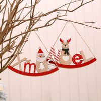 2020 New Christmas Decorations Swing Wooden Horse Christmas Letter Card Can Be Door Hanging Decoration Gift main image 2