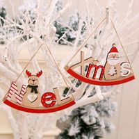 2020 New Christmas Decorations Swing Wooden Horse Christmas Letter Card Can Be Door Hanging Decoration Gift main image 6