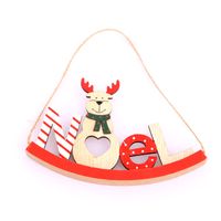 2020 New Christmas Decorations Swing Wooden Horse Christmas Letter Card Can Be Door Hanging Decoration Gift main image 3