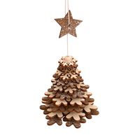 Christmas Decorations Wooden Bells Pendant Wholesale main image 3