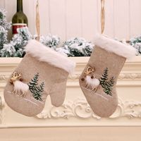 Embroidered Christmas Stocking Gloves Christmas Gift Christmas Tree Pendant main image 4