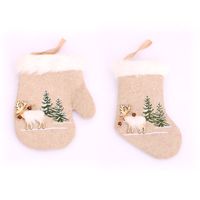 Embroidered Christmas Stocking Gloves Christmas Gift Christmas Tree Pendant main image 6